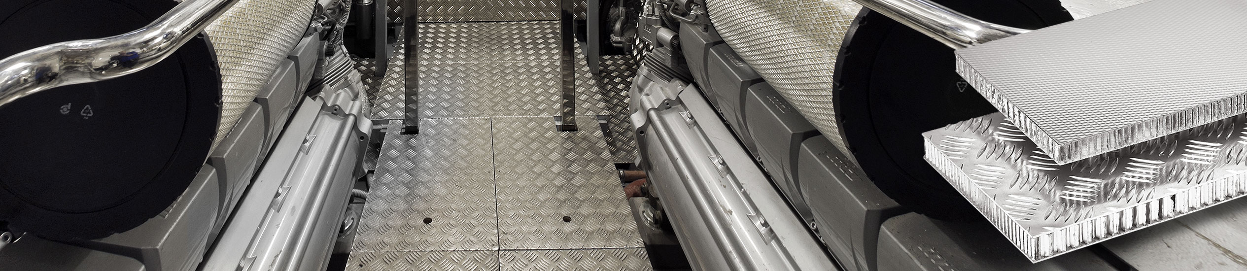 Technical floors for engine rooms or rigid floating floors that can be perfectly walked on like normal floors. Customizable as only CEL can do